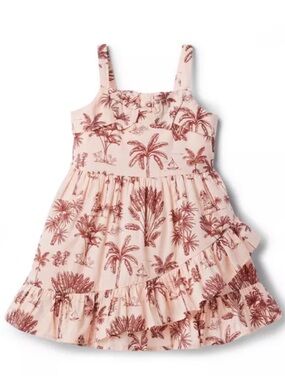 JANIE AND JACK Disney Moana Palm Toile Dress